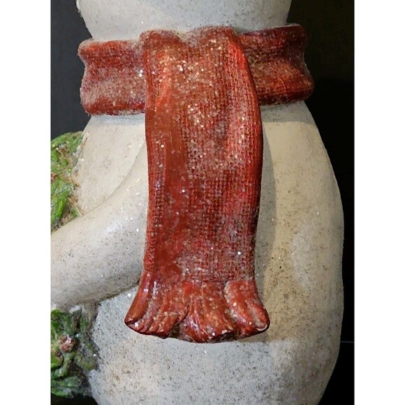 Connie N Randy 15" Glittery Tabletop Snowman Hat, Scarf & Wreath Christmas Decor - Picture 5 of 8